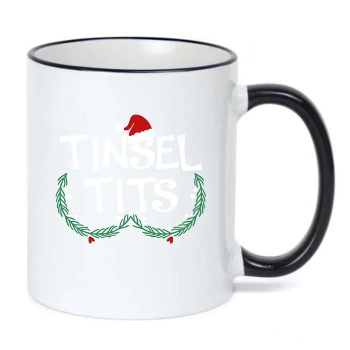 Jingle Balls Tinsel Tits Couples Christmas Matching Couple Gift Black Color Changing Mug