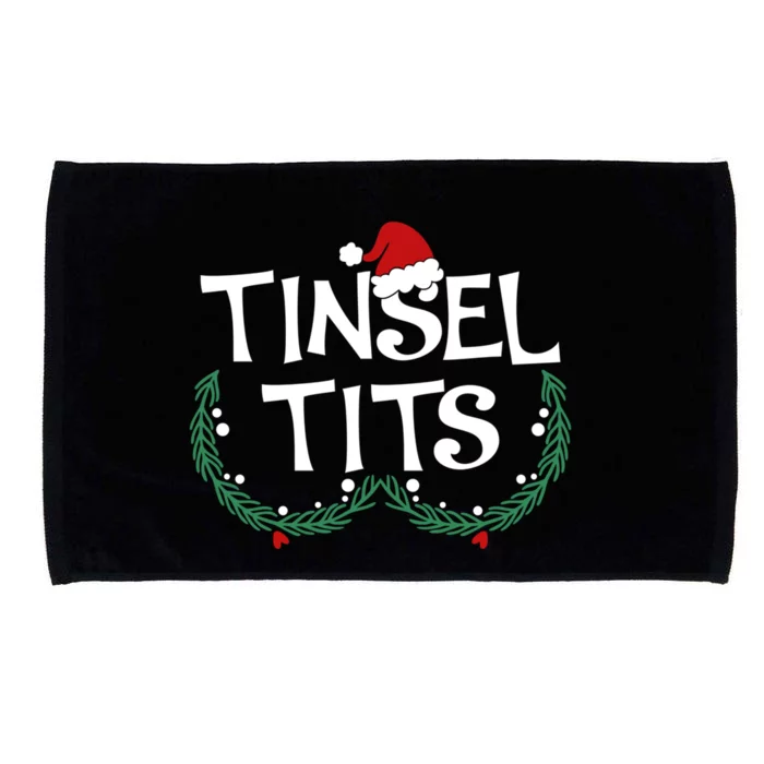 Jingle Balls Tinsel Tits Couples Christmas Matching Couple Gift Microfiber Hand Towel