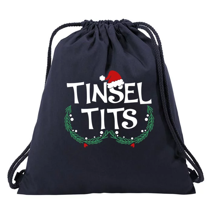 Jingle Balls Tinsel Tits Couples Christmas Matching Couple Gift Drawstring Bag