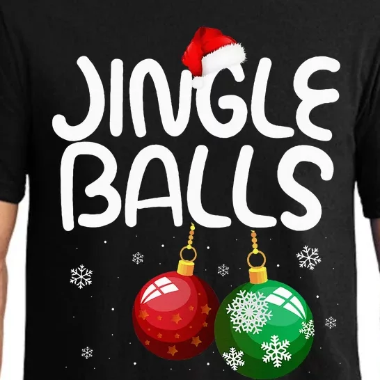 Jingle Balls Tinsel Tits Funny Christmas Couples Matching Pajama Set