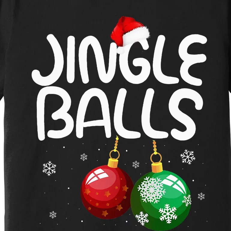 Jingle Balls Tinsel Tits Funny Christmas Couples Matching Premium T-Shirt