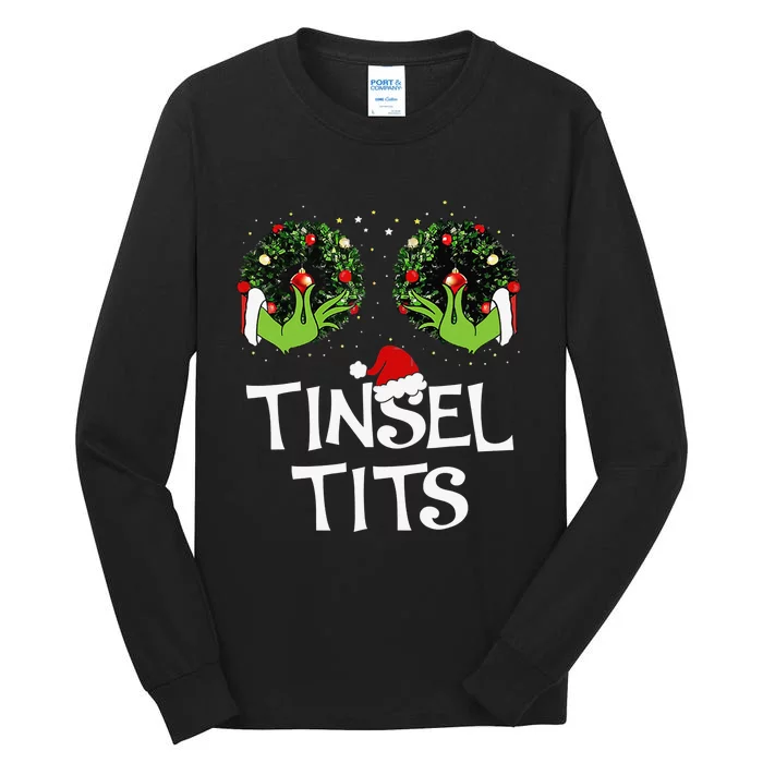 Jingle Balls Tinsel Tits Couples Christmas Matching Couple Tall Long Sleeve T-Shirt