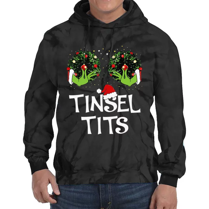 Jingle Balls Tinsel Tits Couples Christmas Matching Couple Tie Dye Hoodie