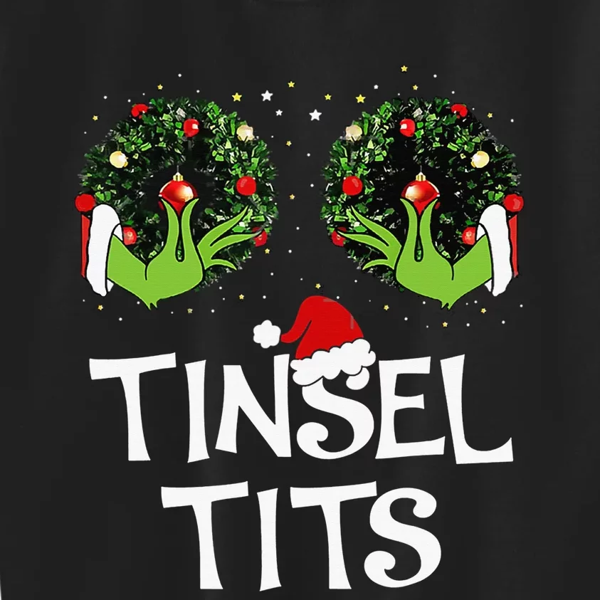 Jingle Balls Tinsel Tits Couples Christmas Matching Couple Kids Sweatshirt