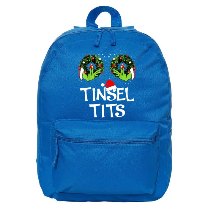 Jingle Balls Tinsel Tits Couples Christmas Matching Couple 16 in Basic Backpack