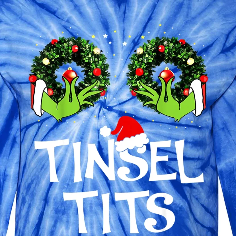 Jingle Balls Tinsel Tits Couples Christmas Matching Couple Tie-Dye Long Sleeve Shirt