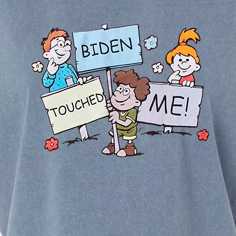 Joe Biden Touched Me Funny Biden 2021 Garment-Dyed Women's Muscle Tee