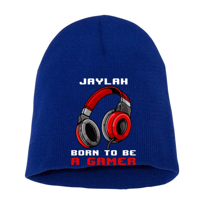 Jaylah Born To Be A Gamer Personalized Great Gift Short Acrylic Beanie