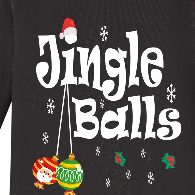 Jingle Balls Tinsel Tits Funny Christmas Matching Couple Tee Baby Long Sleeve Bodysuit