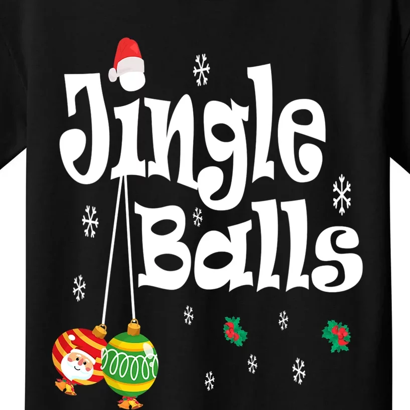 Jingle Balls Tinsel Tits Funny Christmas Matching Couple Tee Kids T-Shirt