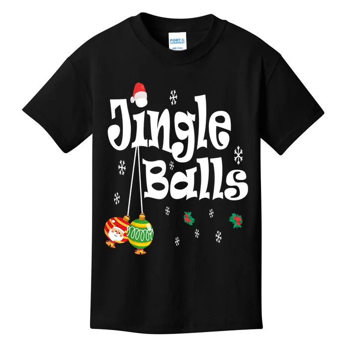 Jingle Balls Tinsel Tits Funny Christmas Matching Couple Tee Kids T-Shirt