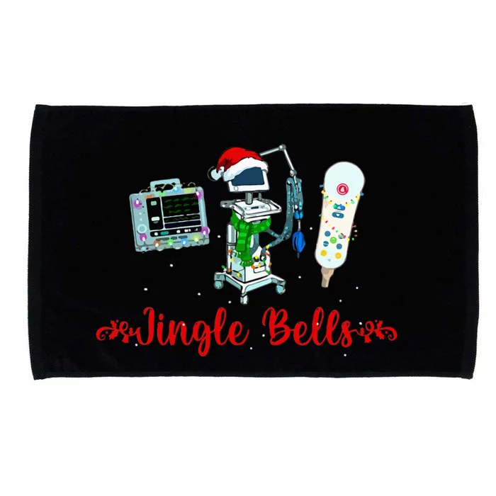 Jingle Bell Telemetry Nurse Christmas Crew Tele Tech Xmas Microfiber Hand Towel