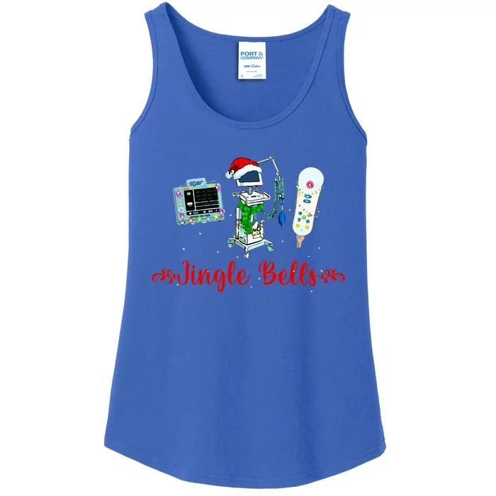 Jingle Bell Telemetry Nurse Christmas Crew Tele Tech Xmas Ladies Essential Tank