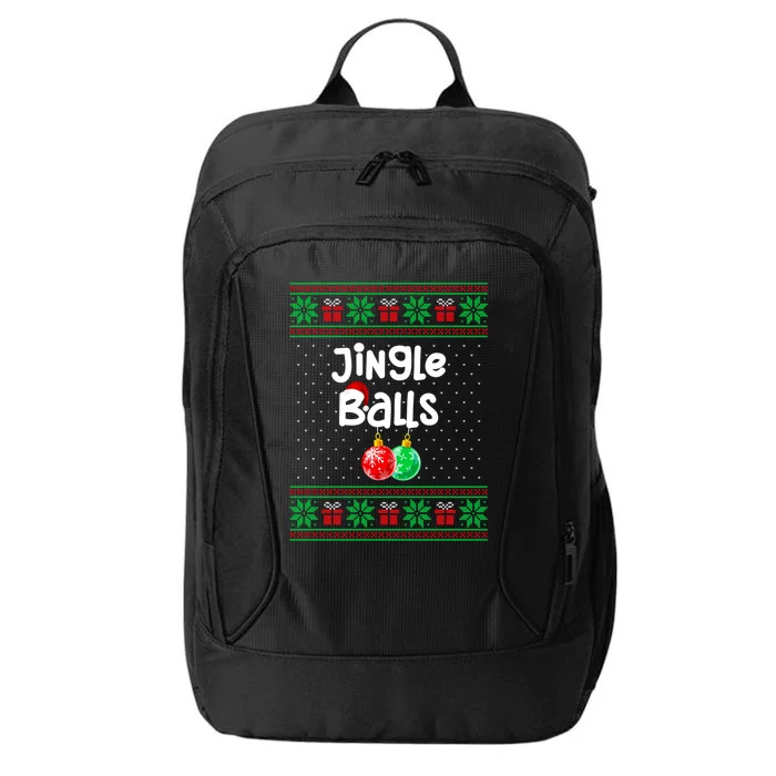 Jingle Balls Tinsel Tits Funny Matching Couple Ugly Christmas Sweater City Backpack