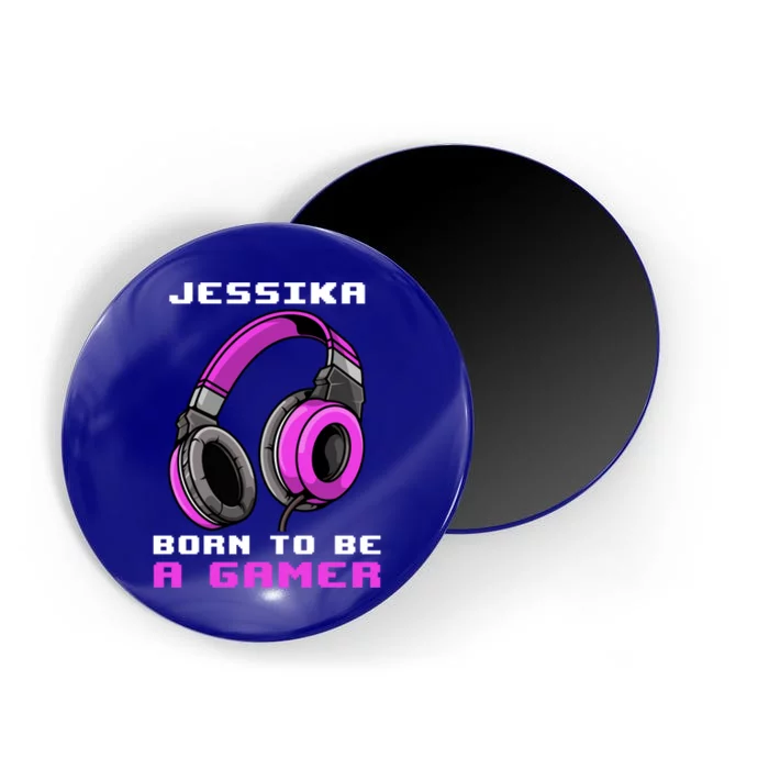 Jessika Born To Be A Gamer Personalized Gift Magnet