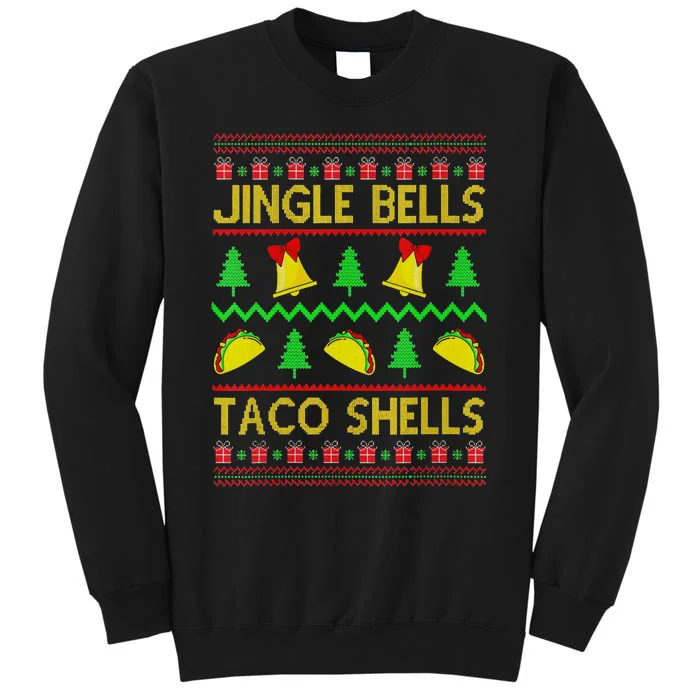 Jingle Bell Taco Shells Funny Christmas Mexican Tall Sweatshirt