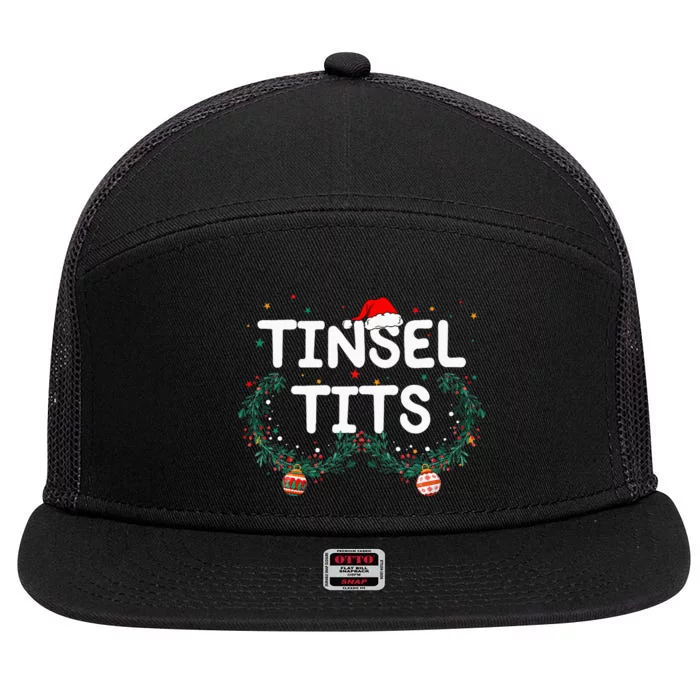 Jingle Balls Tinsel Tits Funny Matching Couple Chestnuts 7 Panel Mesh Trucker Snapback Hat