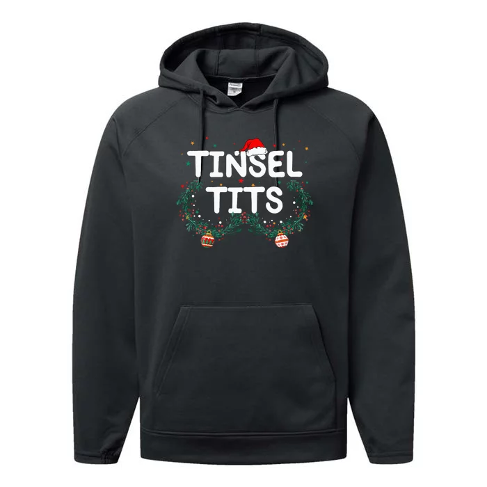 Jingle Balls Tinsel Tits Funny Matching Couple Chestnuts Performance Fleece Hoodie