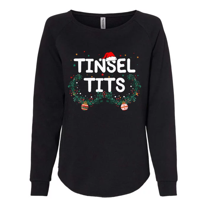 Jingle Balls Tinsel Tits Funny Matching Couple Chestnuts Womens California Wash Sweatshirt