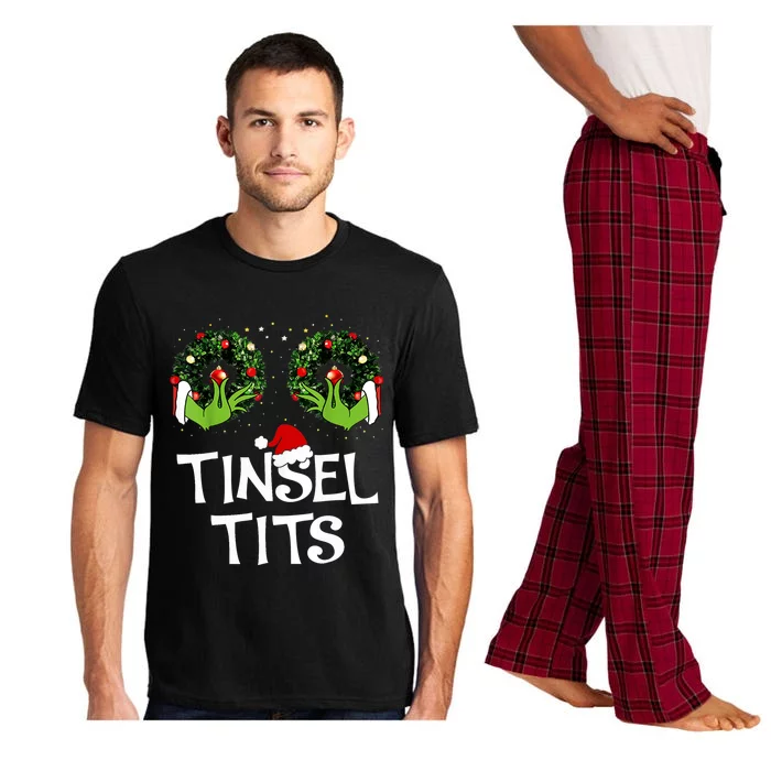 Jingle Balls Tinsel Tits Couples Christmas Matching Couple Great Gift Pajama Set