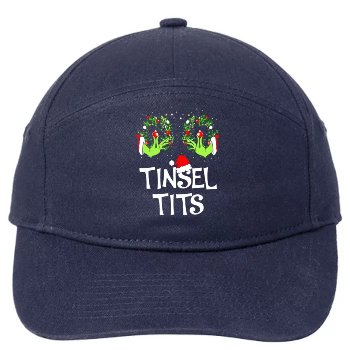 Jingle Balls Tinsel Tits Couples Christmas Matching Couple 7-Panel Snapback Hat