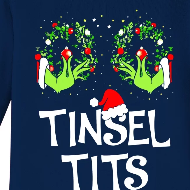 Jingle Balls Tinsel Tits Couples Christmas Matching Couple Baby Long Sleeve Bodysuit