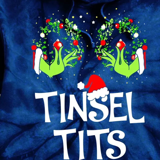 Jingle Balls Tinsel Tits Couples Christmas Matching Couple Tie Dye Hoodie