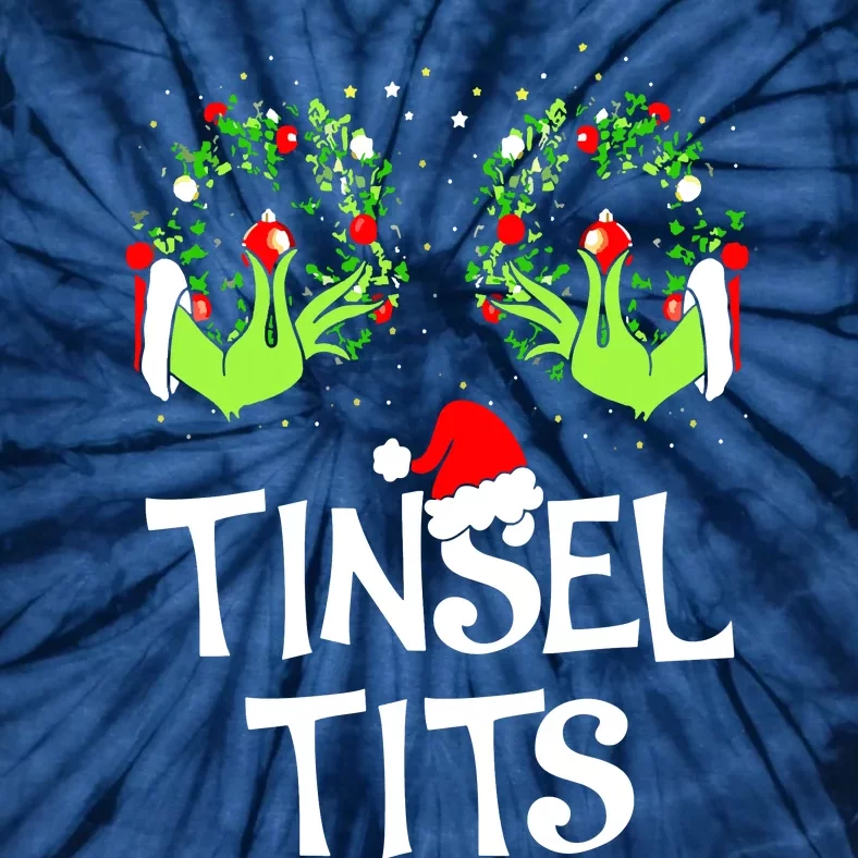 Jingle Balls Tinsel Tits Couples Christmas Matching Couple Tie-Dye T-Shirt