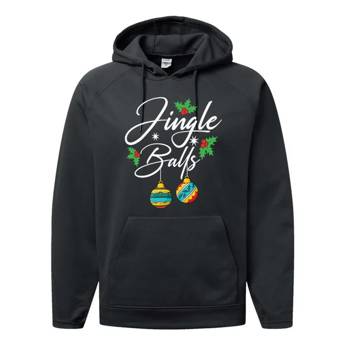 Jingle Balls Tinsel Tits Funny Christmas Matching Couple Performance Fleece Hoodie