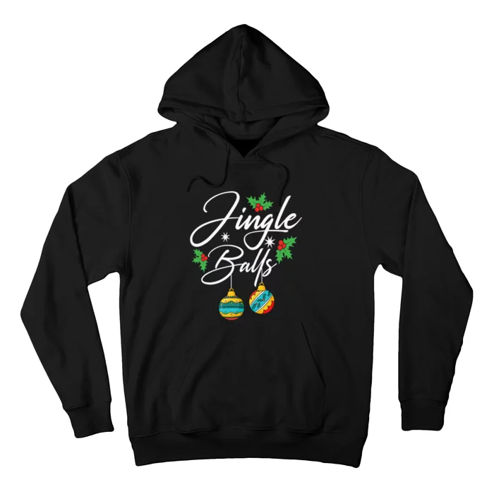 Jingle Balls Tinsel Tits Funny Christmas Matching Couple Hoodie