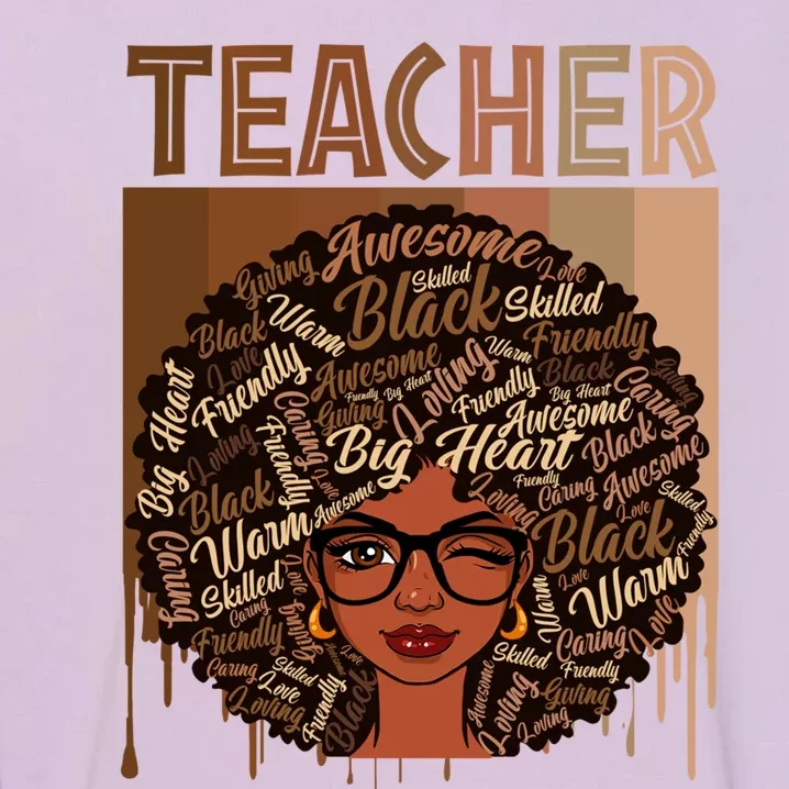 Juneteenth Black Teacher Afro Smart Africa American Gift Garment-Dyed Sweatshirt