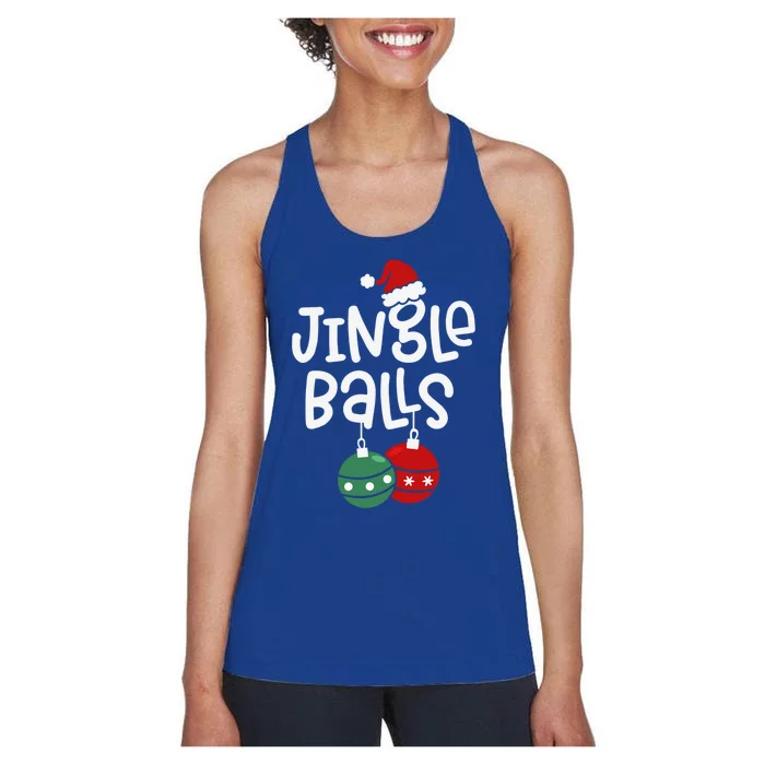 Jingle Balls Tinsel Tits Funny Matching Couple Chestnuts Gift Women's Racerback Tank