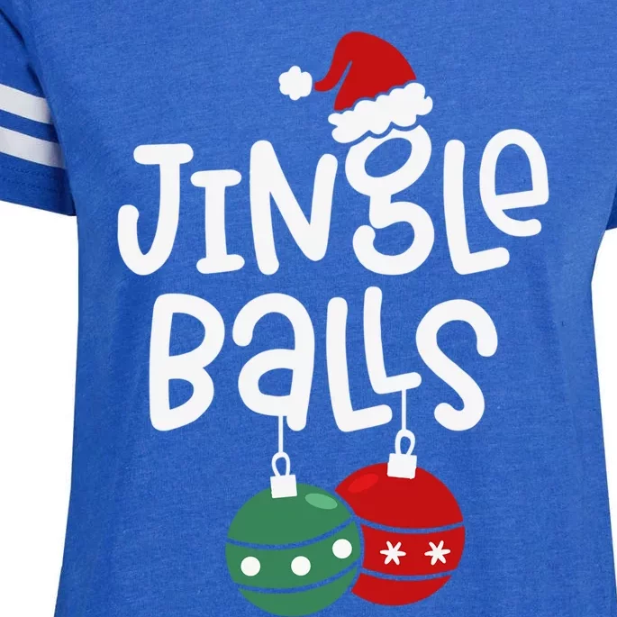 Jingle Balls Tinsel Tits Funny Matching Couple Chestnuts Gift Enza Ladies Jersey Football T-Shirt