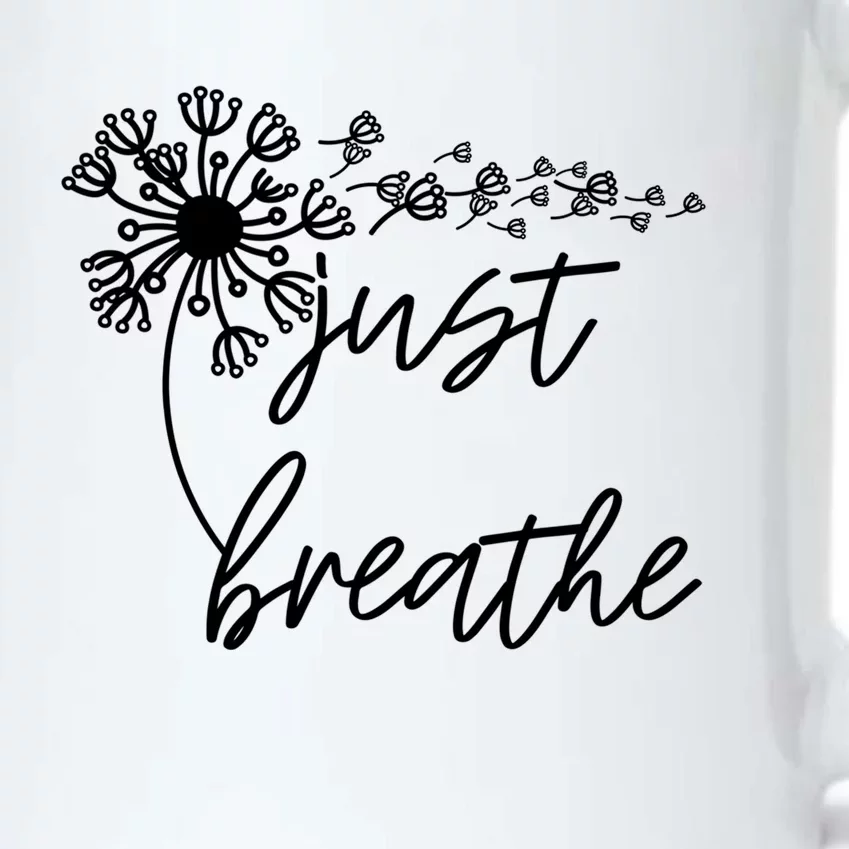 Just Breathe Thirt Breathe Meditation Gift Black Color Changing Mug