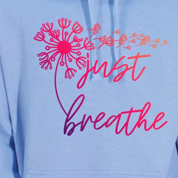 Just Breathe Thirt Breathe Meditation Gift Unisex Surf Hoodie