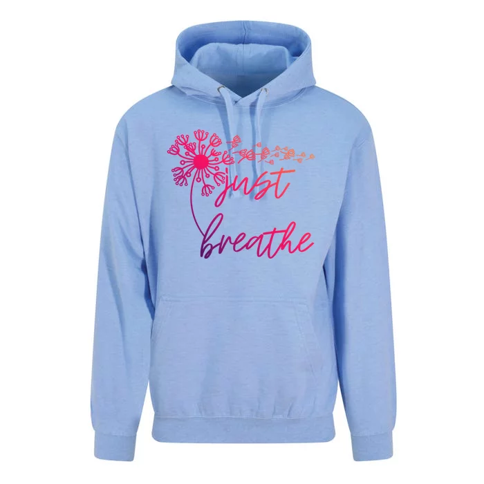 Just Breathe Thirt Breathe Meditation Gift Unisex Surf Hoodie