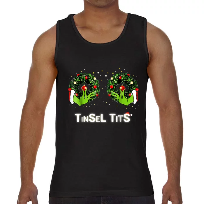 Jingle Balls Tinsel Tits Funny Matching Couple Comfort Colors® Tank Top