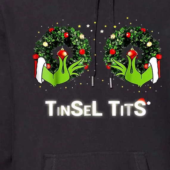 Jingle Balls Tinsel Tits Funny Matching Couple Premium Hoodie