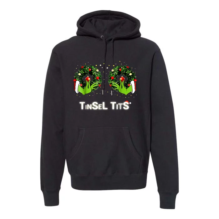 Jingle Balls Tinsel Tits Funny Matching Couple Premium Hoodie