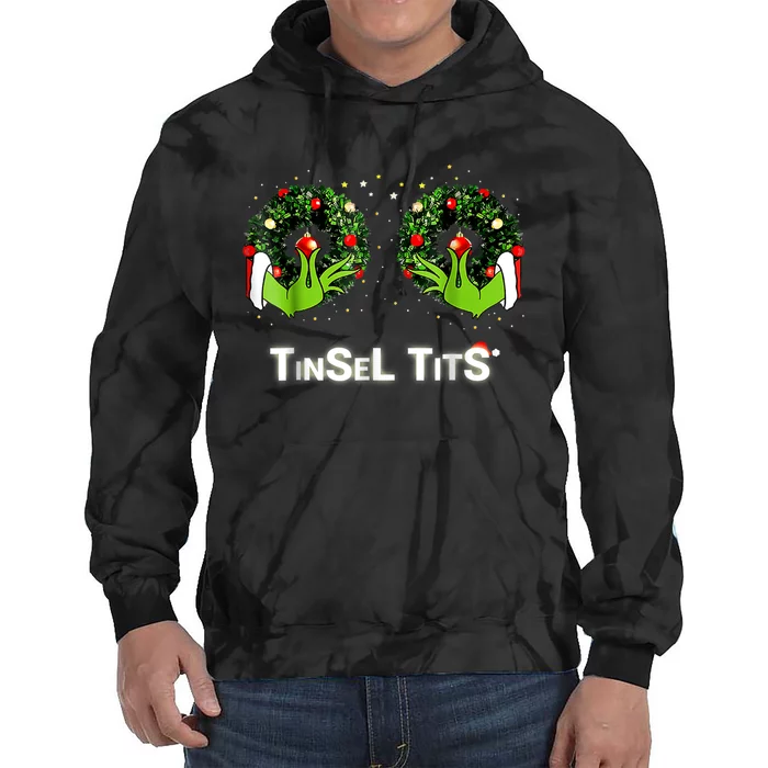 Jingle Balls Tinsel Tits Funny Matching Couple Tie Dye Hoodie