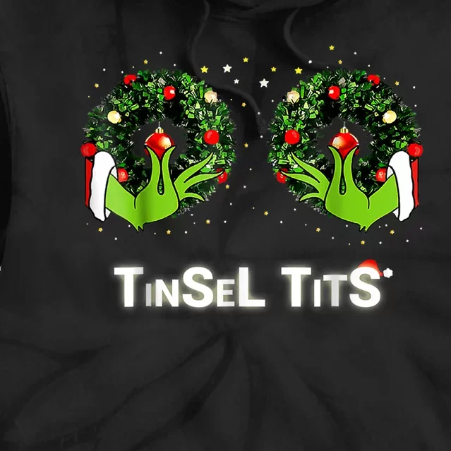 Jingle Balls Tinsel Tits Funny Matching Couple Tie Dye Hoodie