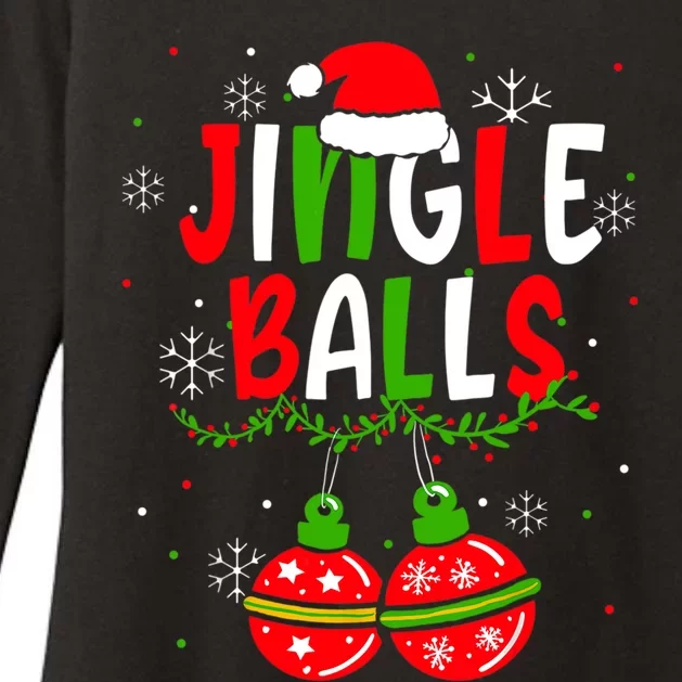 Jingle Balls Tinsel Tits Funny Matching Couple Chestnuts Funny Gift Womens CVC Long Sleeve Shirt