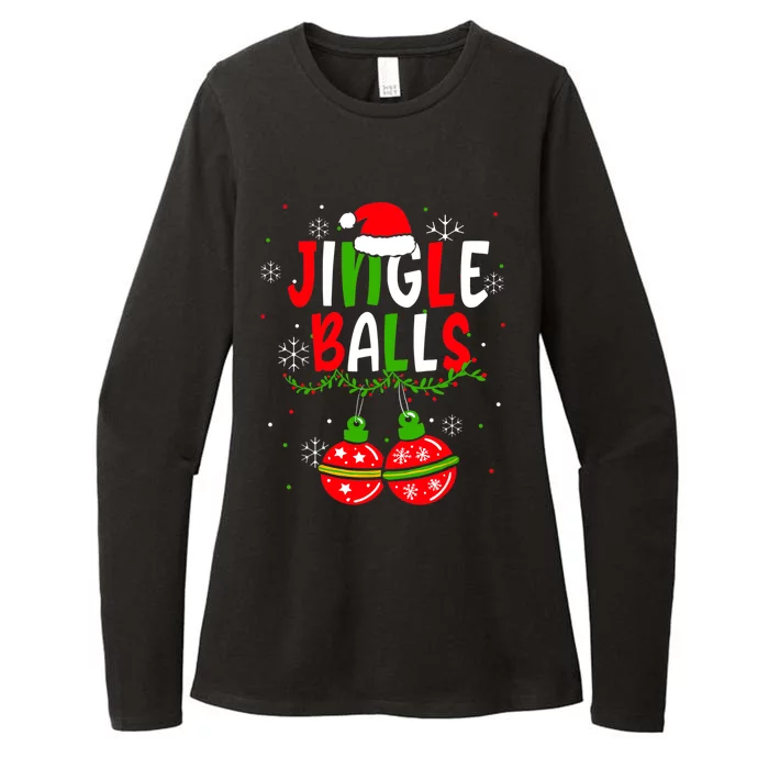 Jingle Balls Tinsel Tits Funny Matching Couple Chestnuts Funny Gift Womens CVC Long Sleeve Shirt