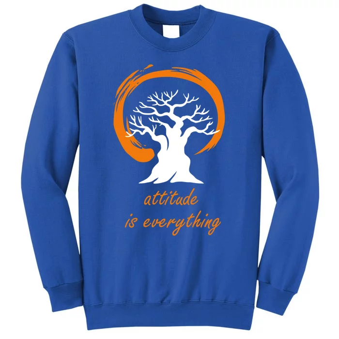 Japanese Bonsai Tree Design Attitude Is Everything Yoga Gift Cool Gift Sweatshirt