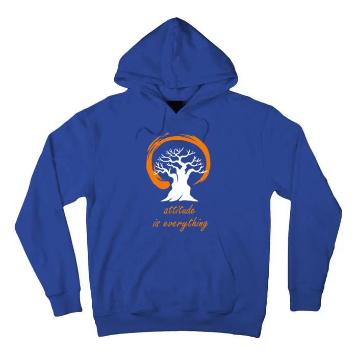 Japanese Bonsai Tree Design Attitude Is Everything Yoga Gift Cool Gift Tall Hoodie