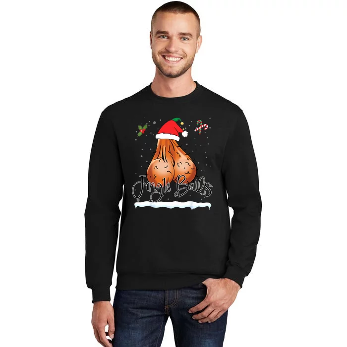 Jingle Balls Tinsel Tits Funny Christmas Matching Couple Sexy Joke Naughty Sweatshirt