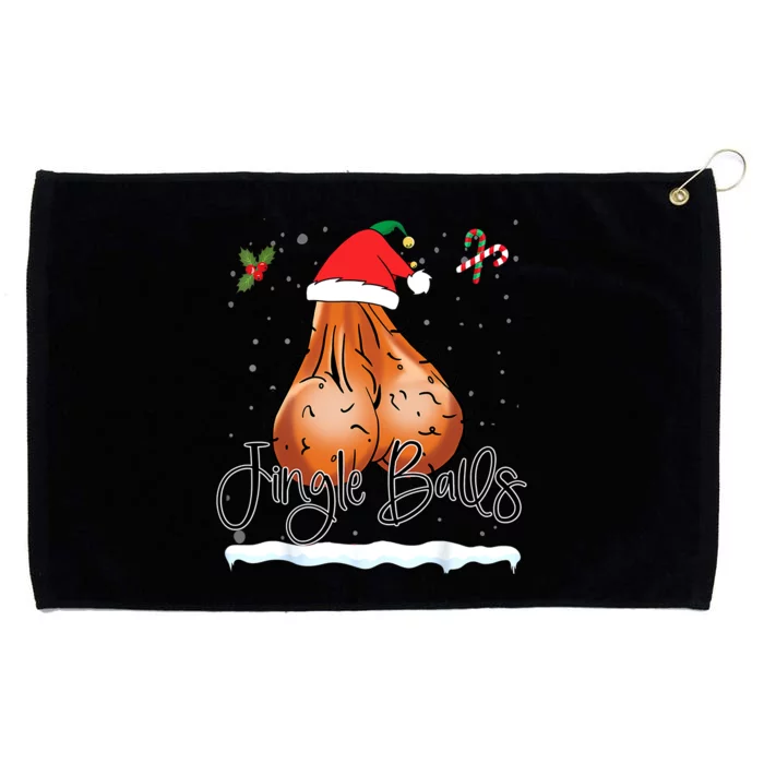 Jingle Balls Tinsel Tits Funny Christmas Matching Couple Sexy Joke Naughty Grommeted Golf Towel