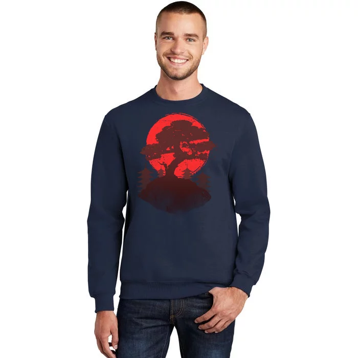 Japanese Bonsai Tree Scene Sweatshirt