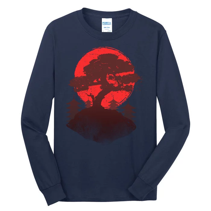 Japanese Bonsai Tree Scene Tall Long Sleeve T-Shirt