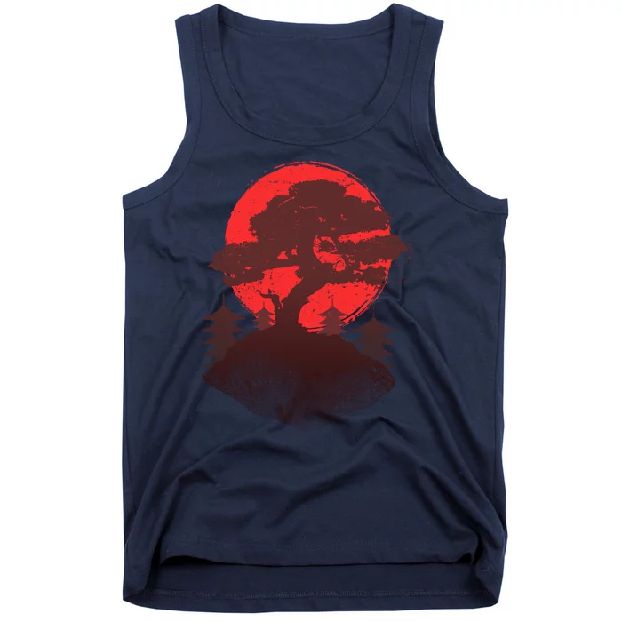 Japanese Bonsai Tree Scene Tank Top